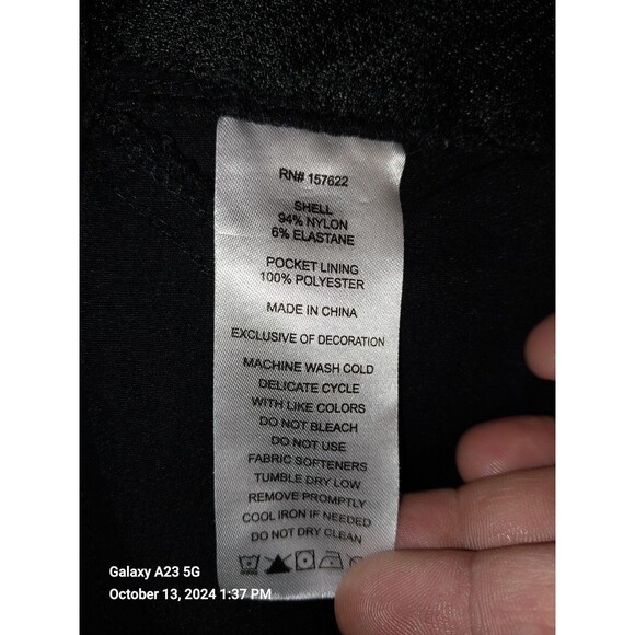 Eddie Bauer black crop capri cargo pants nylon hiking women's size 14 - Picture 6 of 7